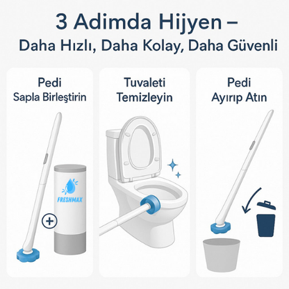 FRESHMAX Kullan At Başlıklı Hijyenik Tuvalet Fırçası