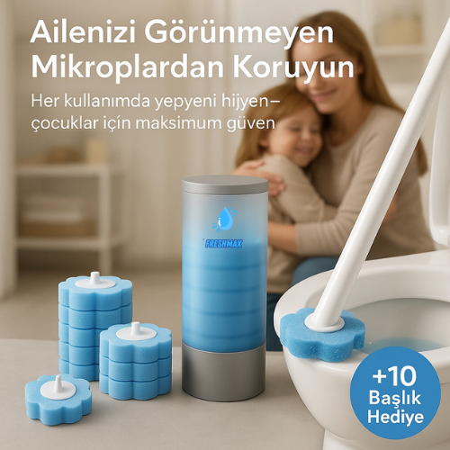 FRESHMAX Kullan At Başlıklı Hijyenik Tuvalet Fırçası